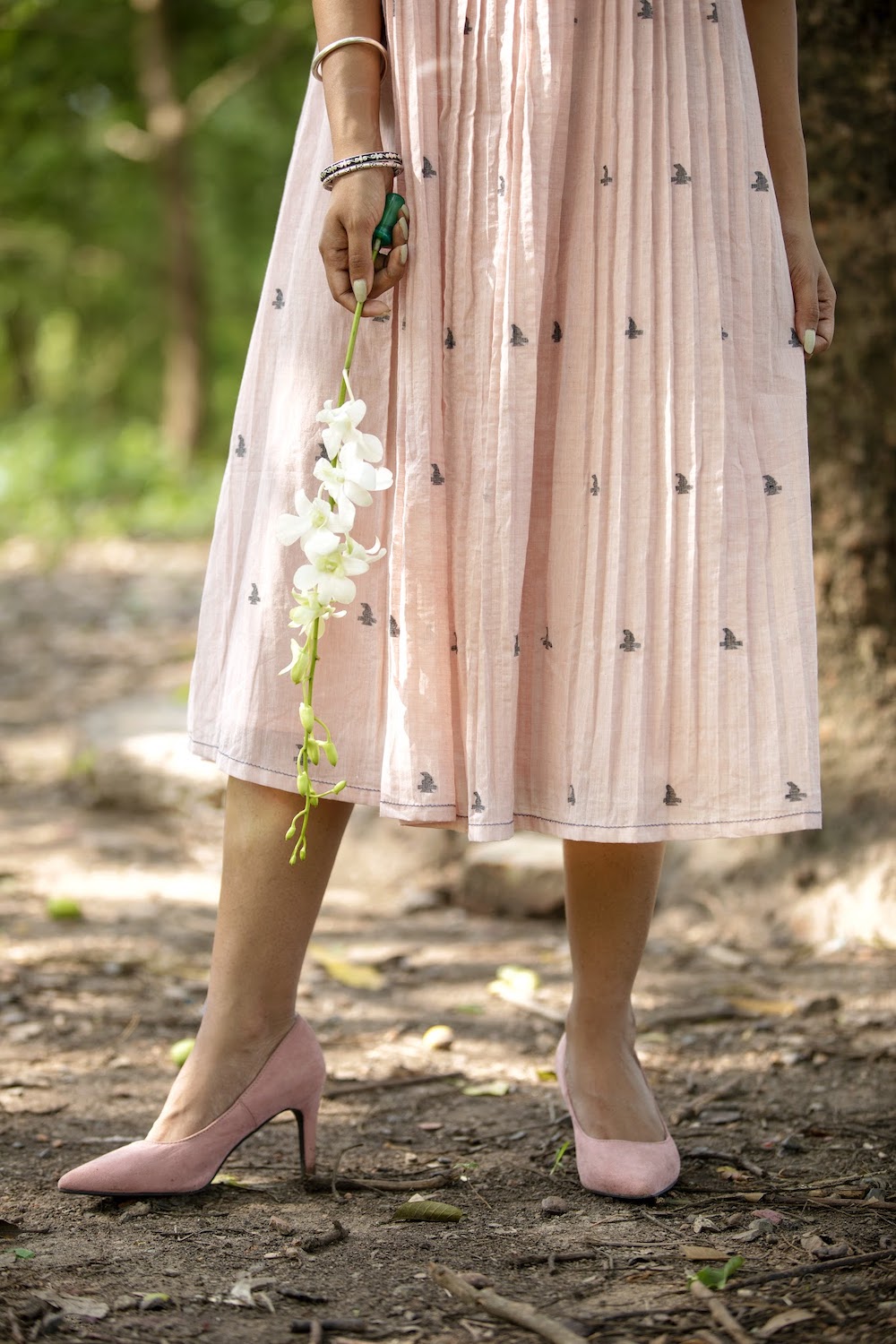 Pleated Dress Pink – Bhomra Design Co