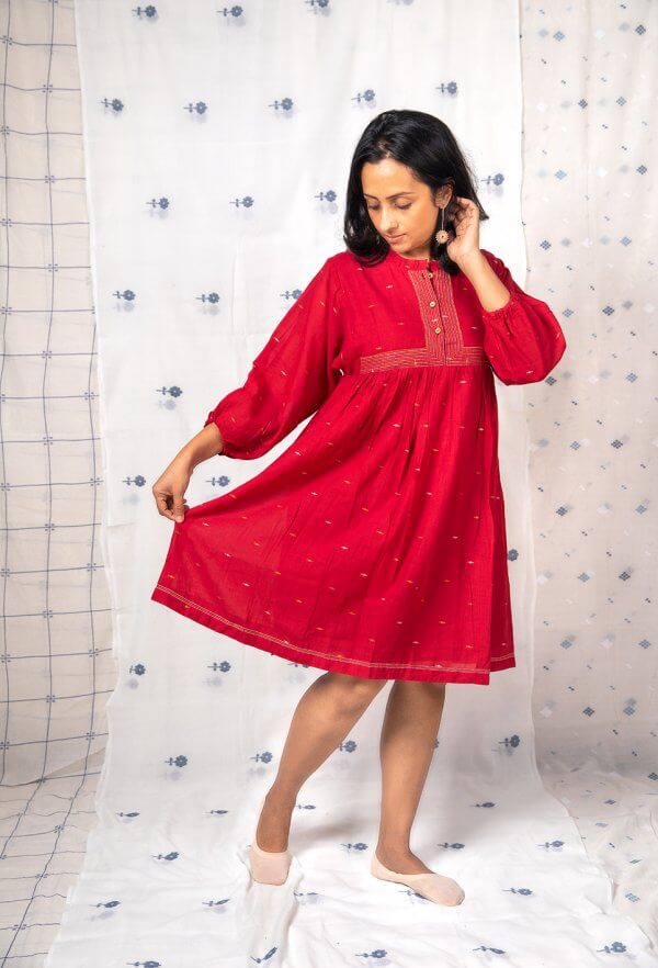 DERVISH DRESS - Red maachi buti