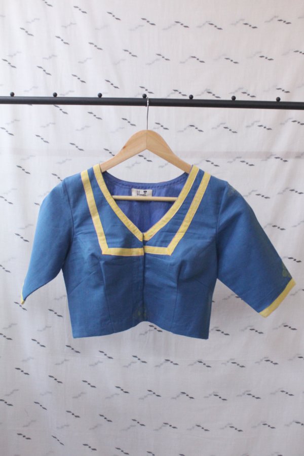 BLOUSE BLUE KHADI