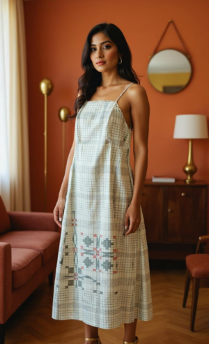 PANEL SPAGHETTI DRESS