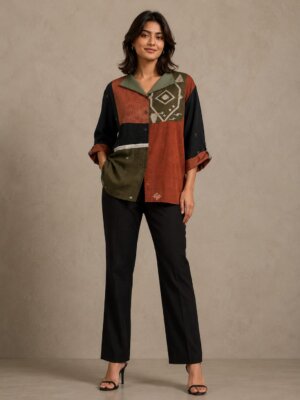 Patch shirt - Rust Orange