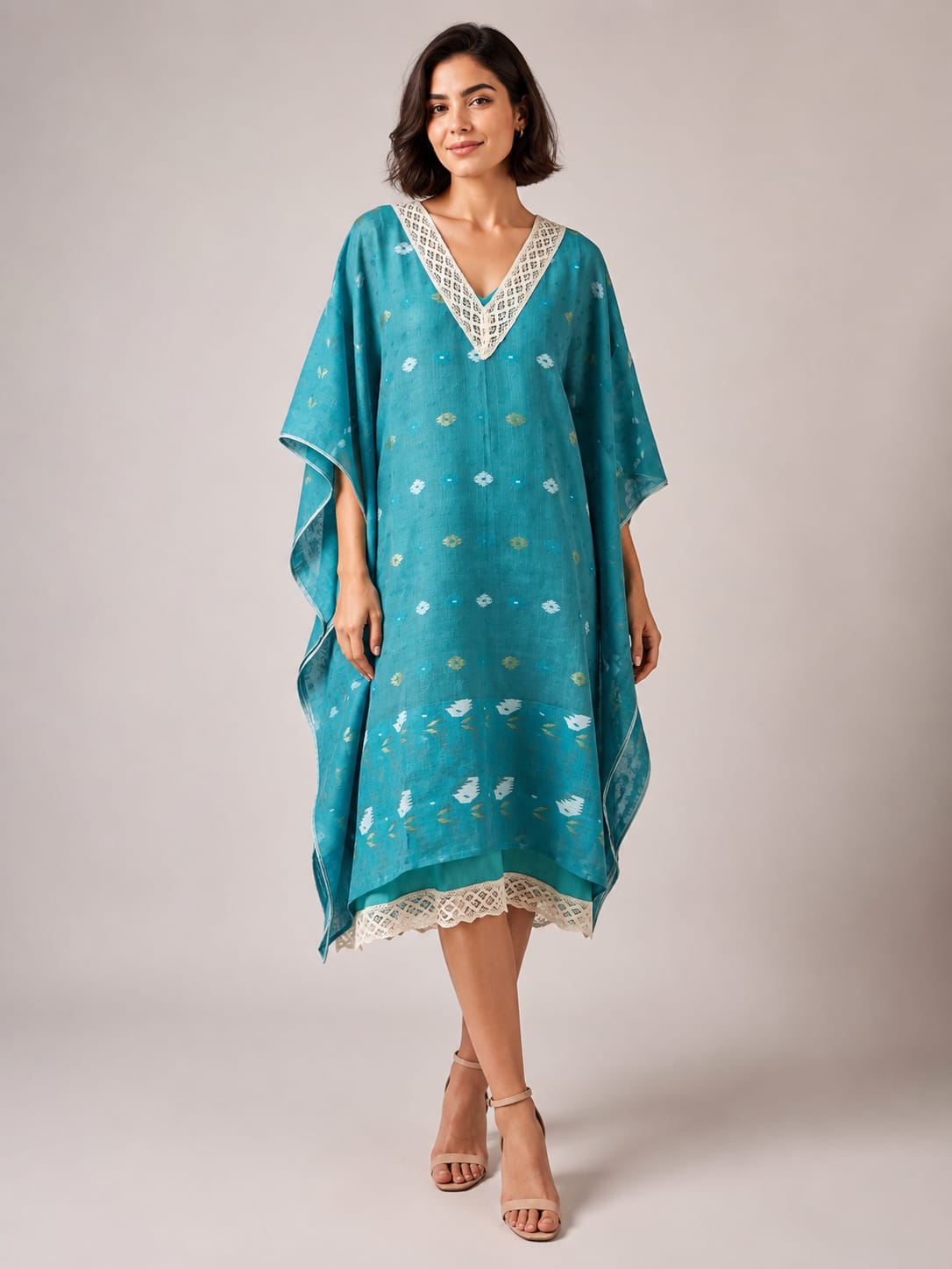 LAYERED KAFTAN-GREEN